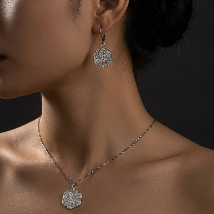 Ocean Hexagon Set (Silver)